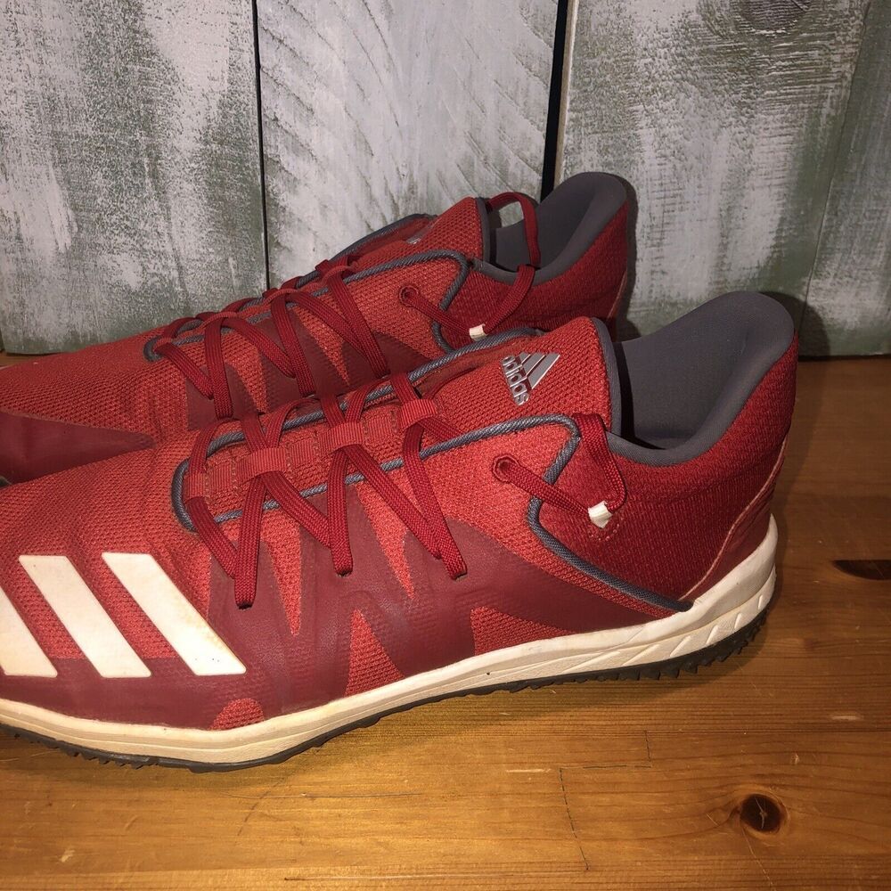 Adidas Speed Trainer 4 Baseball Turf Shoes Mens 11.5 Red White G27680 Athletic - Picture 3 of 12